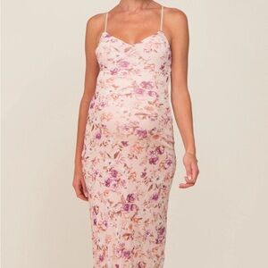 Pink Blush Maternity pink floral dress